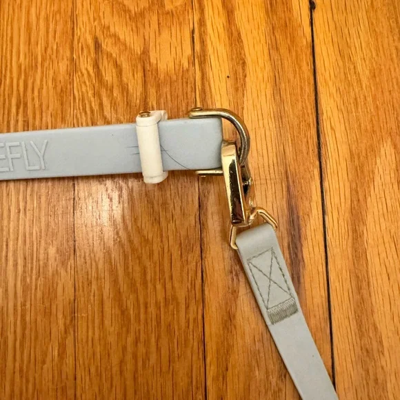 Bone fly light blue leash and harness - Picture 3 of 5